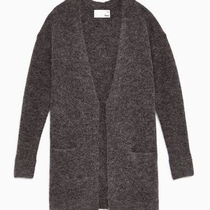 Wilfred Free Gray Sweater Open-front Cardigan Size Small